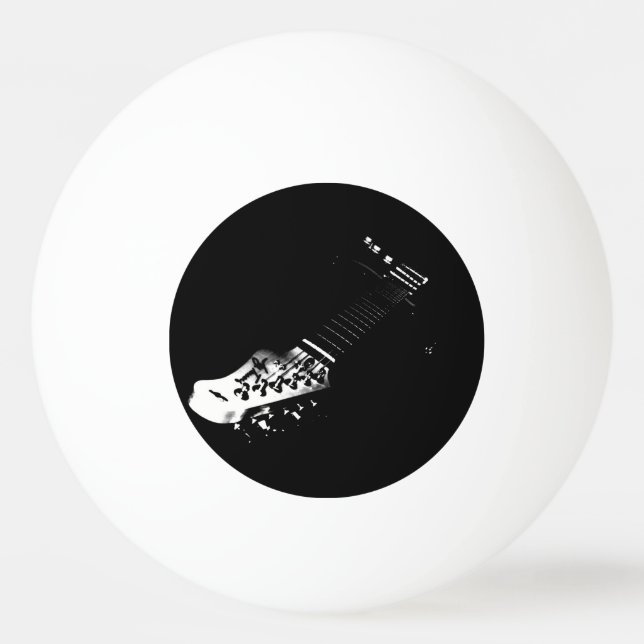 Bola de ping-pong negra de la guitarra (Anverso)
