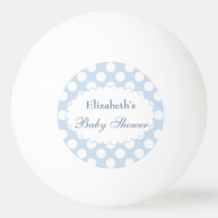 Bola de Ping Pong para Baby Shower Blue Polka Dots