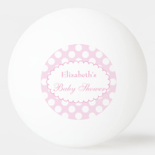 Bola de Ping Pong para Baby Shower con Lunares Ros