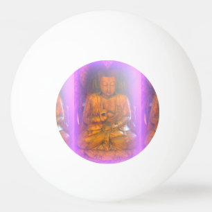 bola de ping-pong púrpura de Buda de la aureola