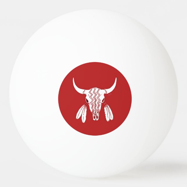 Bola de ping pong Red Ghost Dance Buffalo 1 estrel (Anverso)
