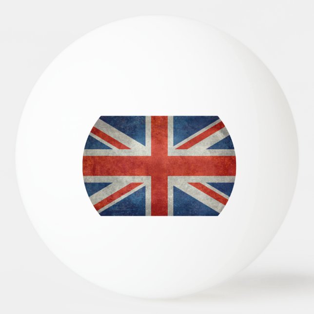 Bola de ping-pong retra de la bandera británica (Anverso)