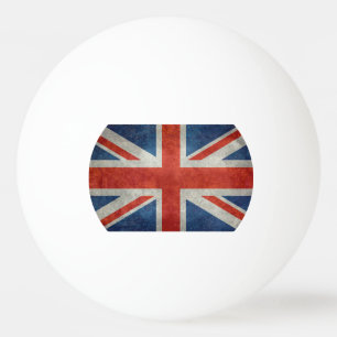 Bola de ping-pong retra de la bandera británica