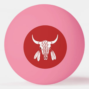 Bola de ping pong roja de baile de fantasma búfalo