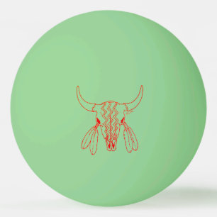 Bola de ping pong roja de baile fantasma búfalo 1 