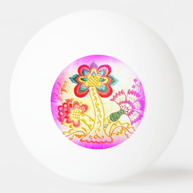 bola de ping pong rosa de palmera rosa estilo hipp (Anverso)