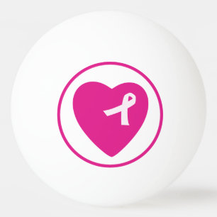 Bola de ping-pong rosada de la conciencia del