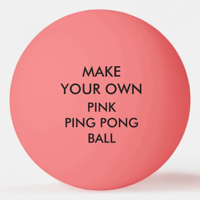 Bola de ping-pong ROSADA personalizada (Anverso)