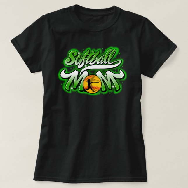 Bola de soplo -verde- Camiseta de mamá (Diseño del anverso)