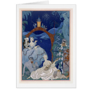 Bola debajo de la luna azul, ilustracion para los