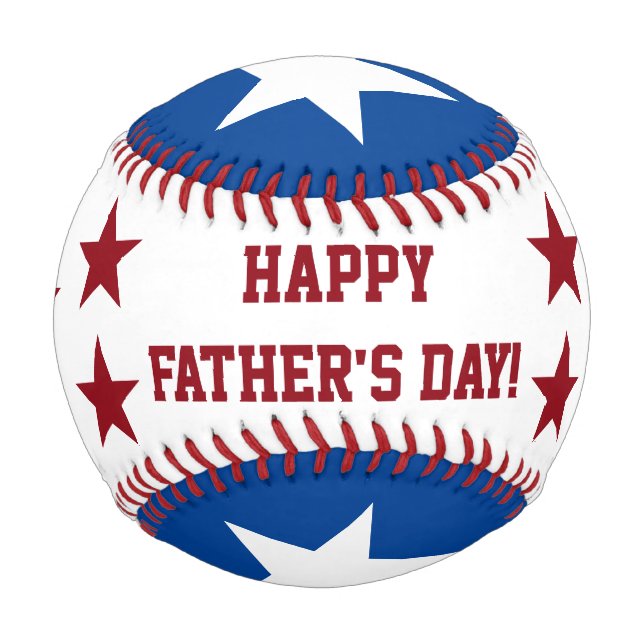 Bola del Día del Padre azul rojo (Anverso)