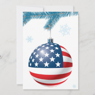 Bola del navidad con la bandera de los E.E.U.U.