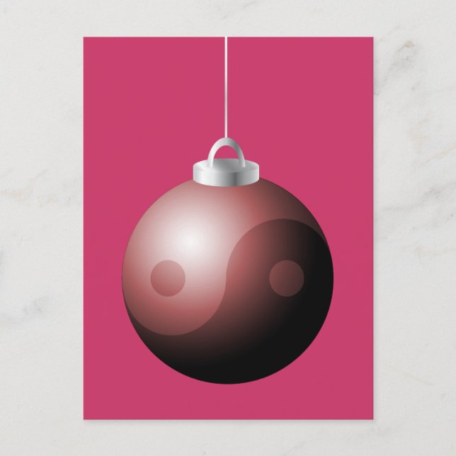 Bola del navidad de Yin Yang en rojo (Anverso)
