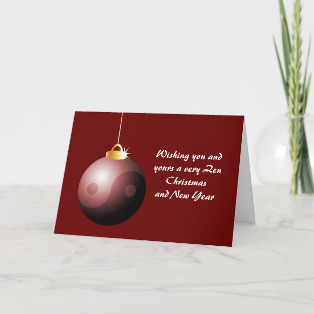 Bola del navidad de Yin Yang en rojo (Anverso)