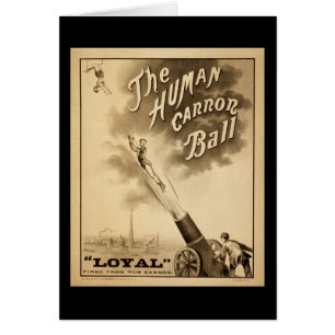 Bola humana de Canon del poster del circo del