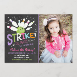 Bola Invitación de cumpleaños Chica morado rosado