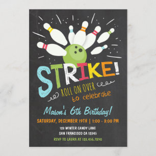 Bola Invitación de cumpleaños Naranja azul