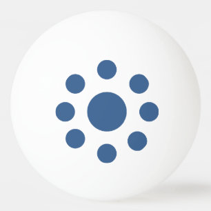 Bola ping pong blanco/azul   New Diseño FRANCIA