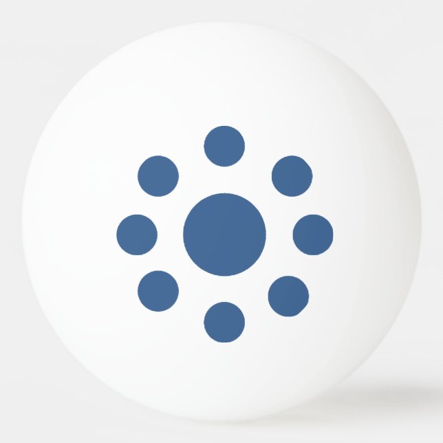 Bola ping pong blanco/azul   New Diseño FRANCIA (Anverso)