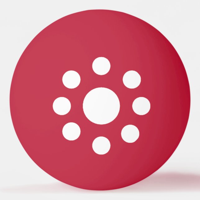 Bola ping pong blanco/rojo New Diseño SUIZA (Anverso)