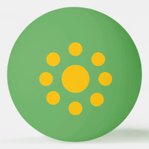 Bola ping pong verde/amarillo New Diseño BRASIL