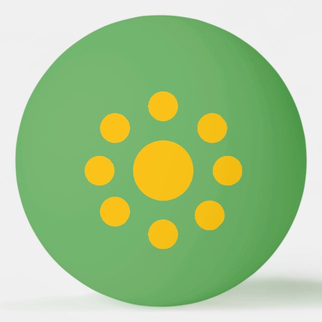 Bola ping pong verde/amarillo New Diseño BRASIL (Anverso)