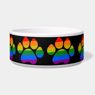 Bolas de arcoiris del bol de mascotas