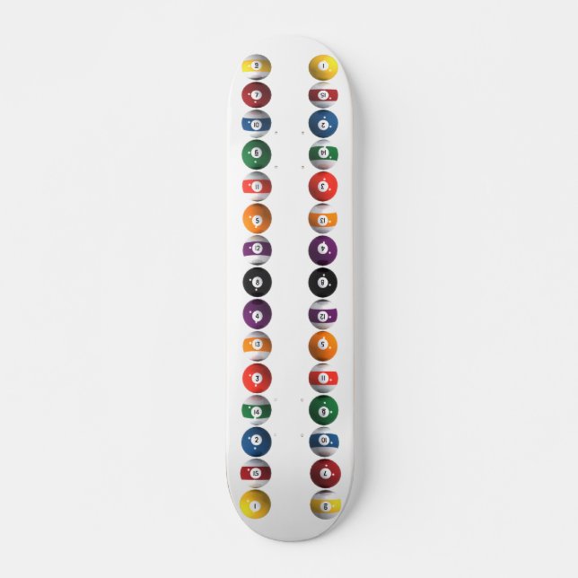 Bolas de billar/Billar: Skateboard Personalizado (Anverso )