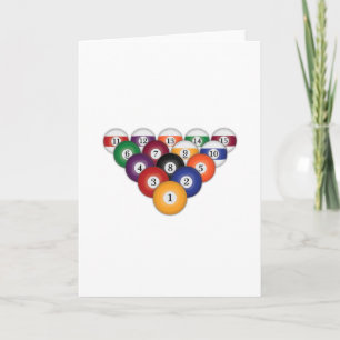 Bolas de billar/Billar: Tarjetas de felicitación