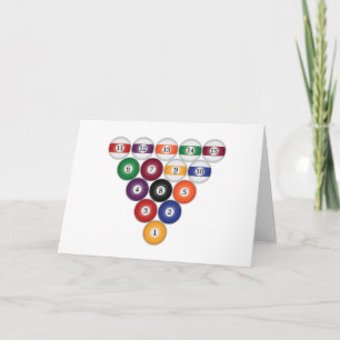 Bolas de billar/Billar: Tarjetas de felicitación