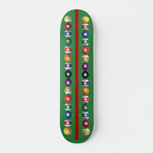 Bolas de billar verticales / Billar: Skateboard