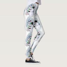 Bolas de boliche Navidades Snowman Leggings