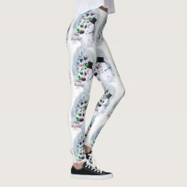 Bolas de boliche Navidades Snowman Leggings