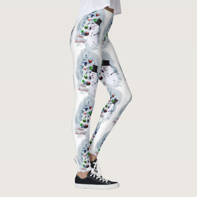 Bolas de boliche Navidades Snowman Leggings (Derecha)