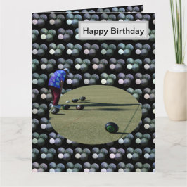 Bolas de césped grandes, tarjeta de cumpleaños,