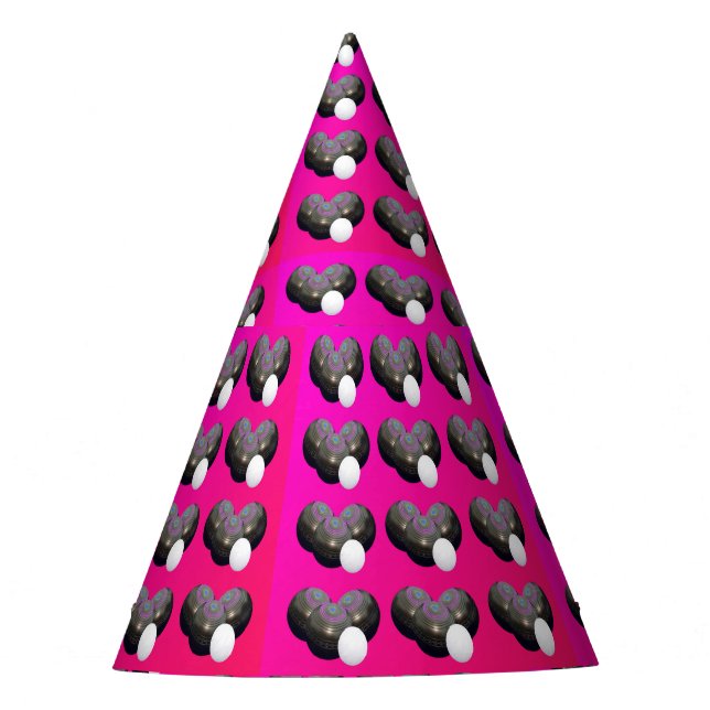 Bolas de césped rosado caliente, Gorras Fiestas (Anverso)