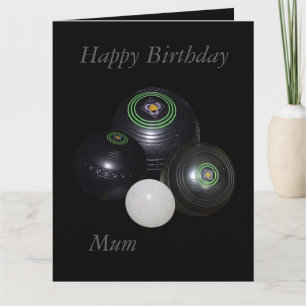 Bolas de césped, tarjeta grande de Mamá de cumplea