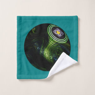 Bolas de césped verde, tela de lavado
