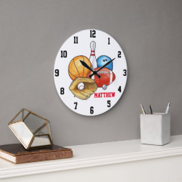 Bolas de deporte reloj de pared personalizado