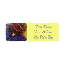 Bolas de etiquetas de direcciones de Yarn