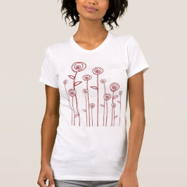 Bolas de flores camiseta de té