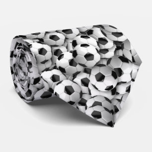 Bolas de fútbol, corbata de imprenta