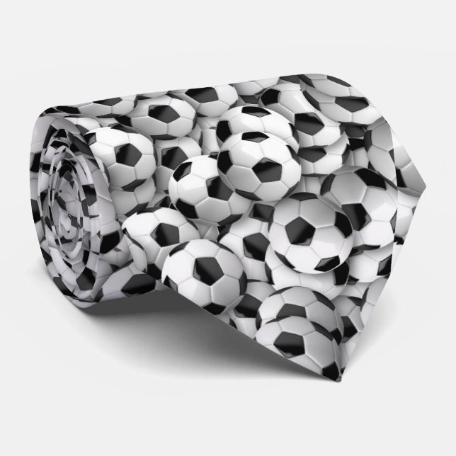 Bolas de fútbol, corbata de imprenta (Enrollado)