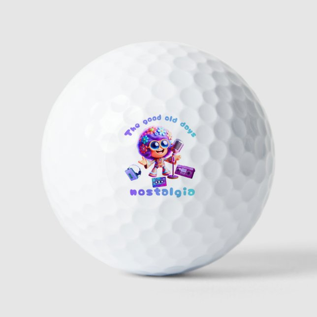 Bolas de Golf 80s Nostalgia Groove – Retro Días An (Anverso)