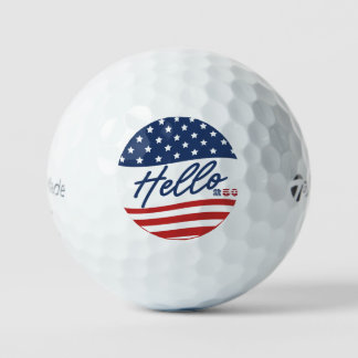 Bolas de Golf Bandera de EE. UU. - Regalo Personal