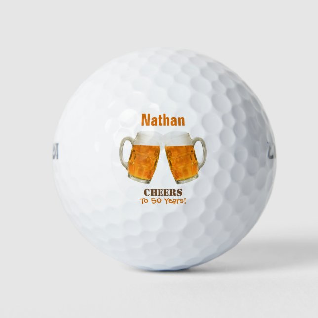 Bolas de golf Birday Beer Cheers (Anverso)