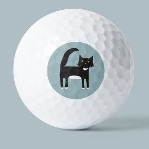 Bolas de golf Black and White Tuxedo Cat