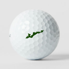 Bolas de golf con el logotipo clásico de la isla d