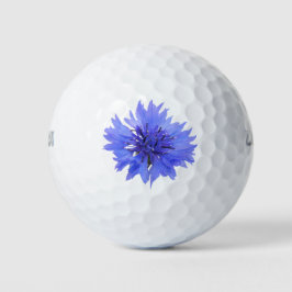 Bolas de golf con flor de maíz azul