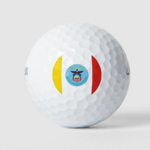 Bolas de golf con la bandera de Columbus, Ohio
